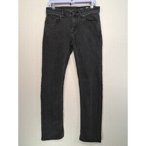 Volcom Solver Modern Straight Jeans Size 30 Black Denim Faded Skater